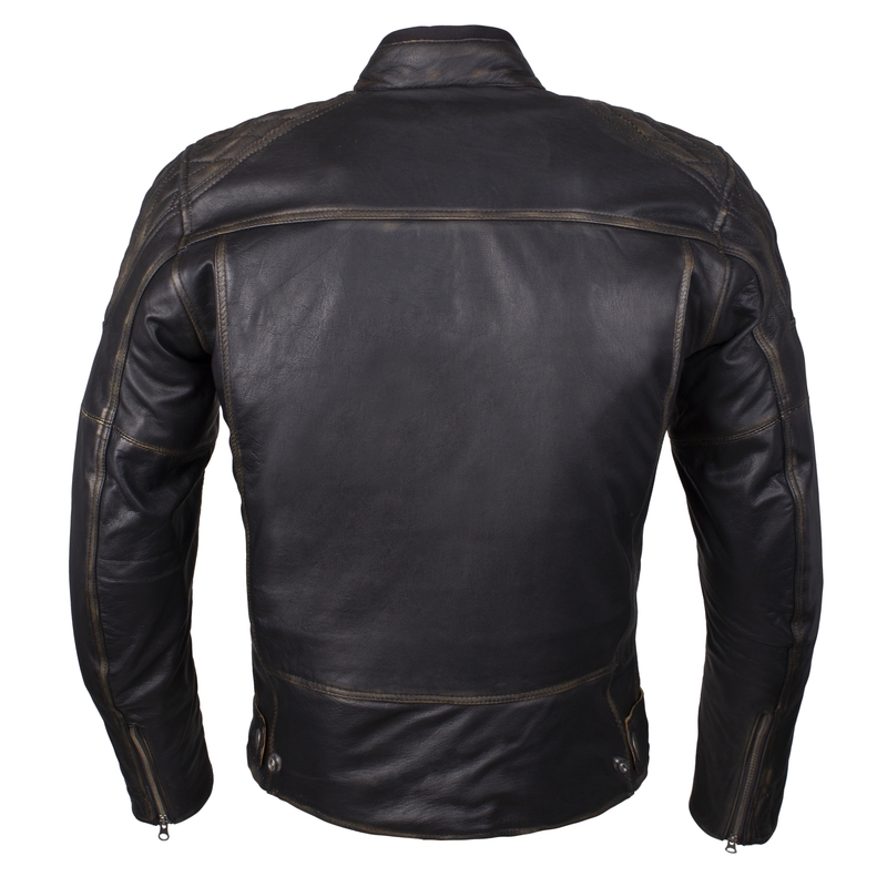 Gatvės lenktynininkas Tribe Retro ruda motociklininko striukė