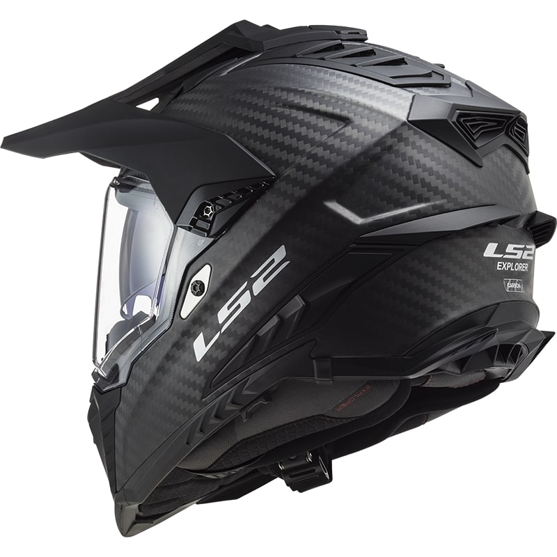 Enduro šalmas LS2 MX701 Explorer C Solid Carbon Black Matte