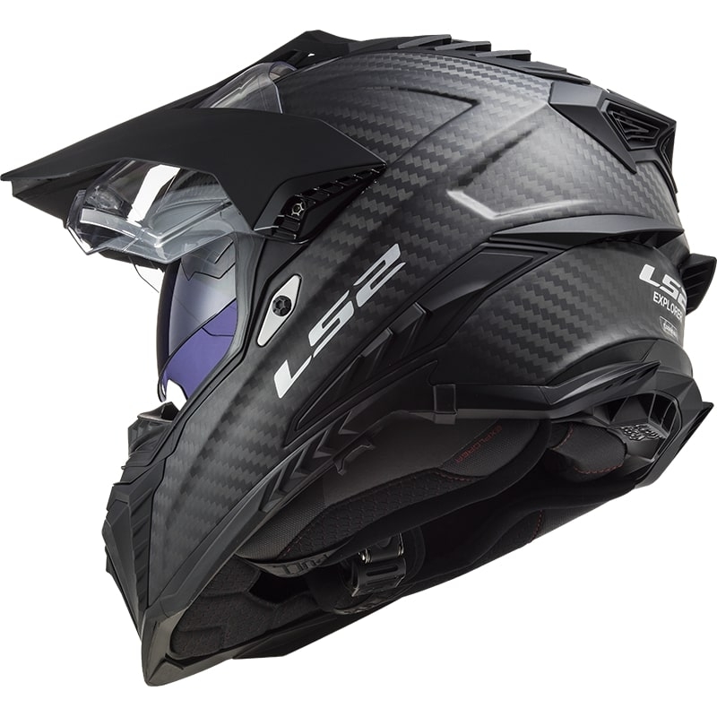 Enduro šalmas LS2 MX701 Explorer C Solid Carbon Black Matte