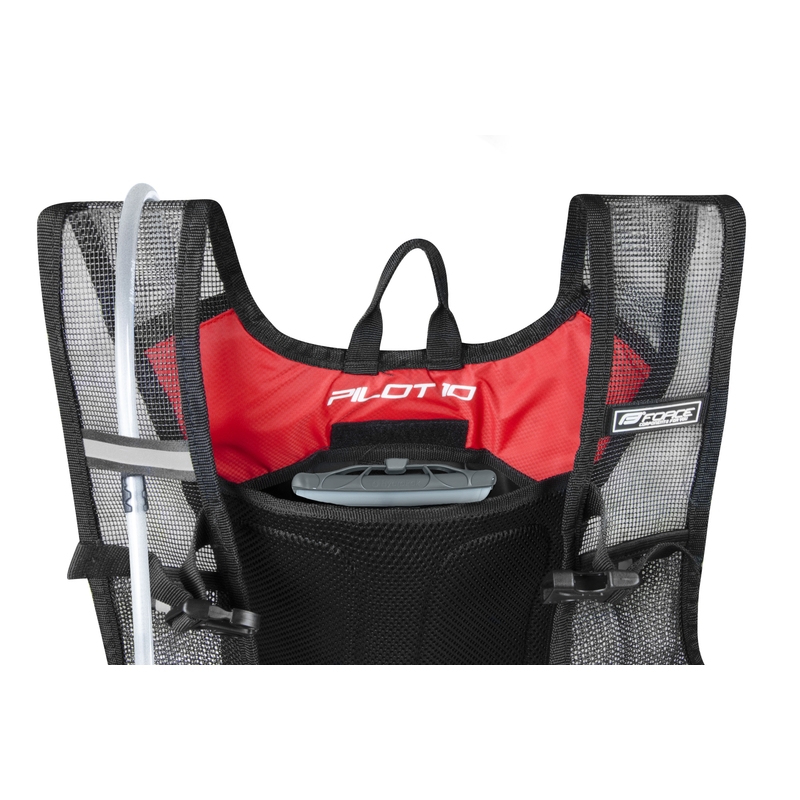 Cyklo batoh FORCE Pilot Plus 10 l černo-červený s hydrovakem výprodej
