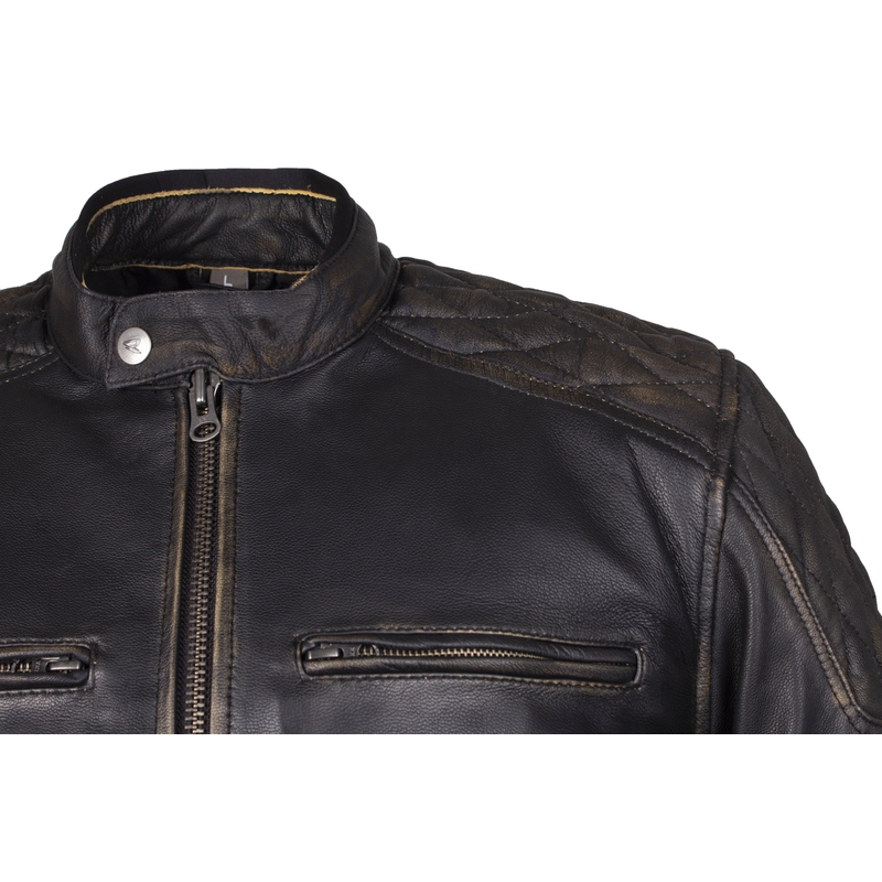 Gatvės lenktynininkas Tribe Retro ruda motociklininko striukė