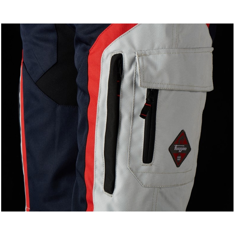 Moteriškos Furygan Apalaches Black-Red-White-Blue-Blue motociklininko kelnės išpardavimas