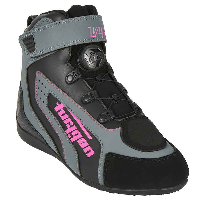 Moteriški motociklininkų batai Furygan V4 Easy D3O Black-Grey-Pink