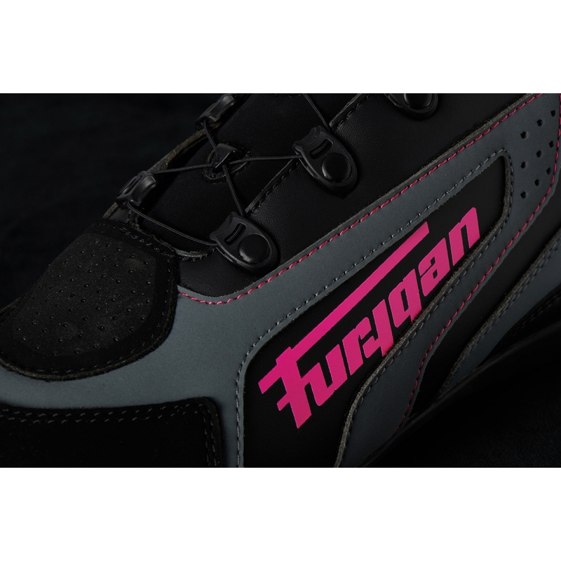Moteriški motociklininkų batai Furygan V4 Easy D3O Black-Grey-Pink