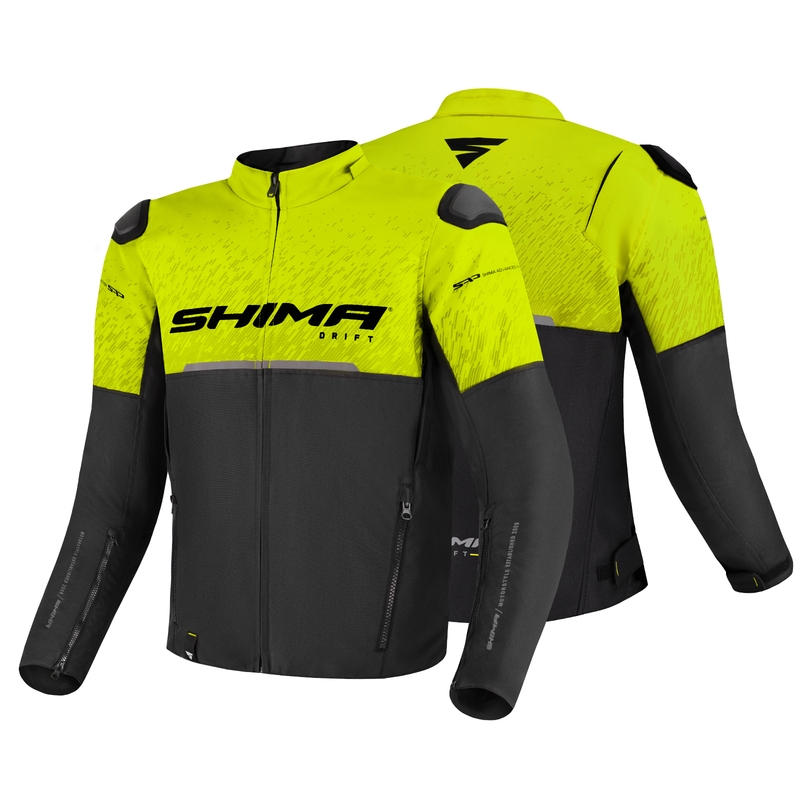 Motociklininko striukė Shima Drift black-fluo yellow