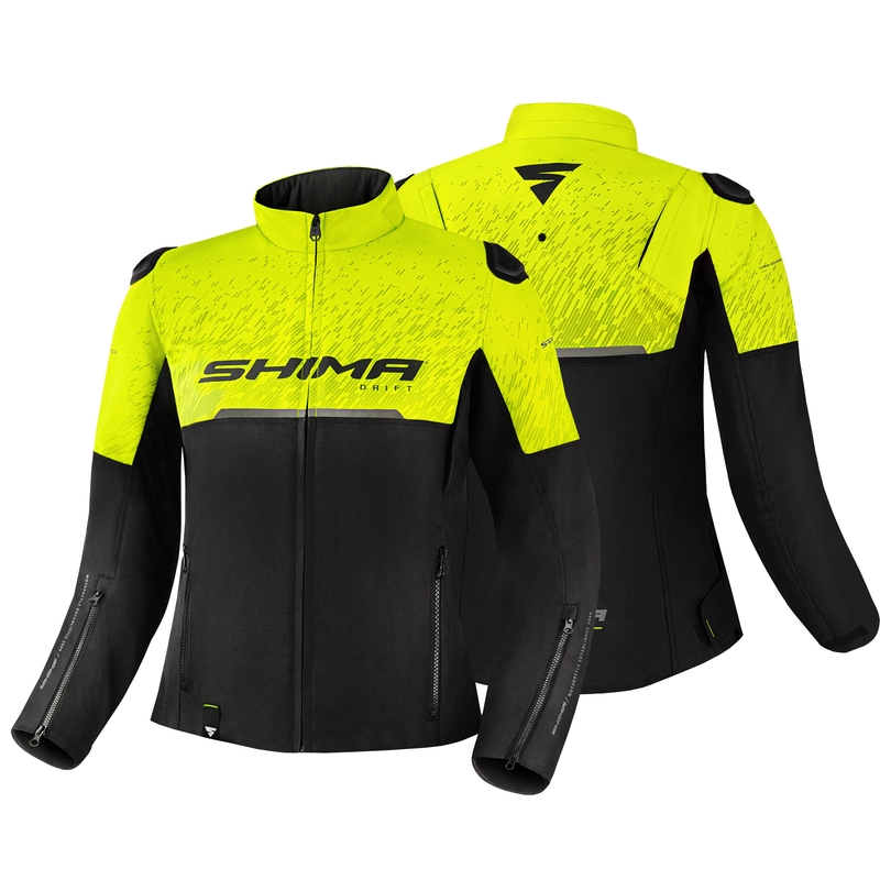 Moteriška motociklininko striukė Shima Drift black-fluo yellow