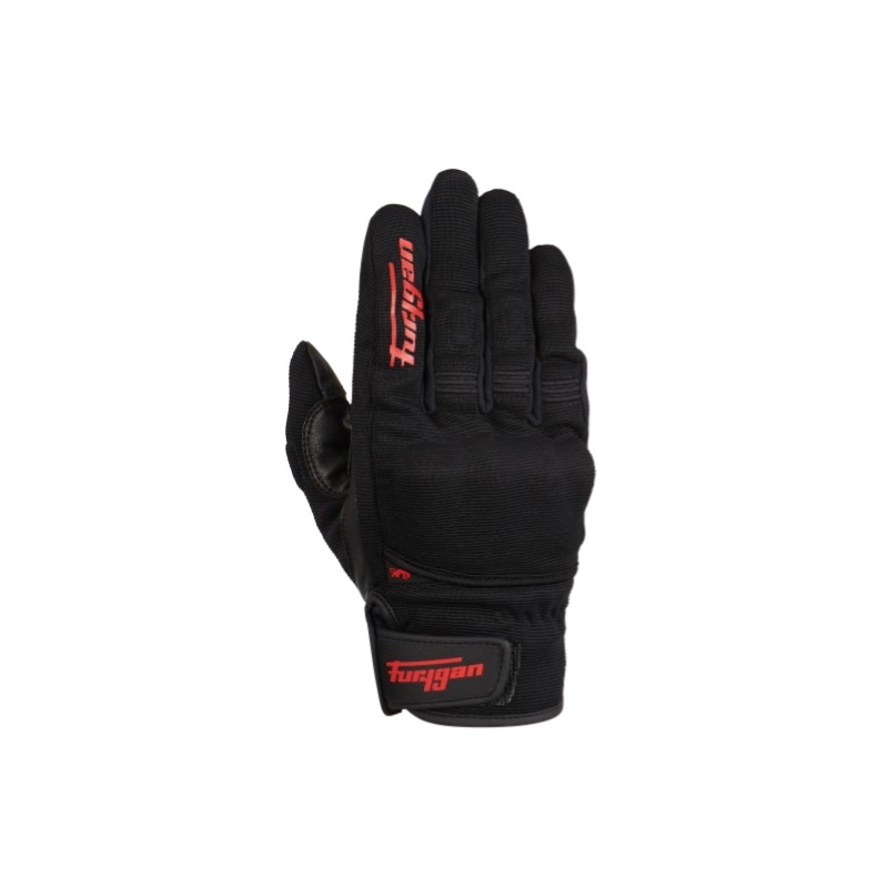Moteriškos Furygan Jet D3O Black/Red motociklininko pirštinės