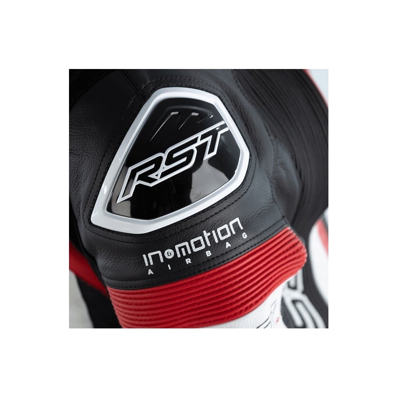 Jednodílná kombinéza na motorku RST Pro Series Airbag černo-bílo-červená výprodej