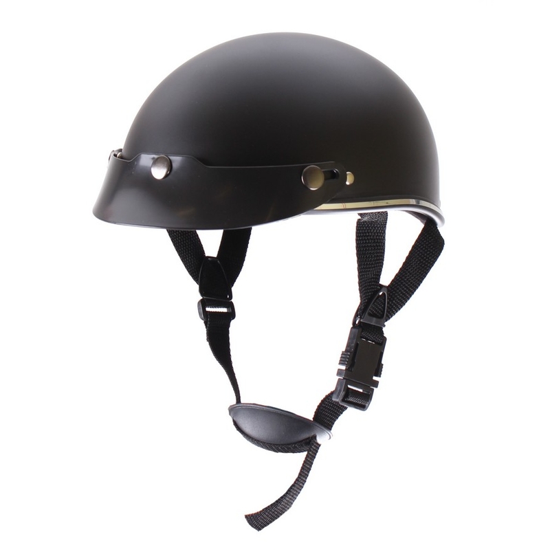 Přilba na motorku s chromovým lemováním RSA Chrome černá matná