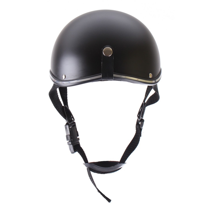 Přilba na motorku s chromovým lemováním RSA Chrome černá matná