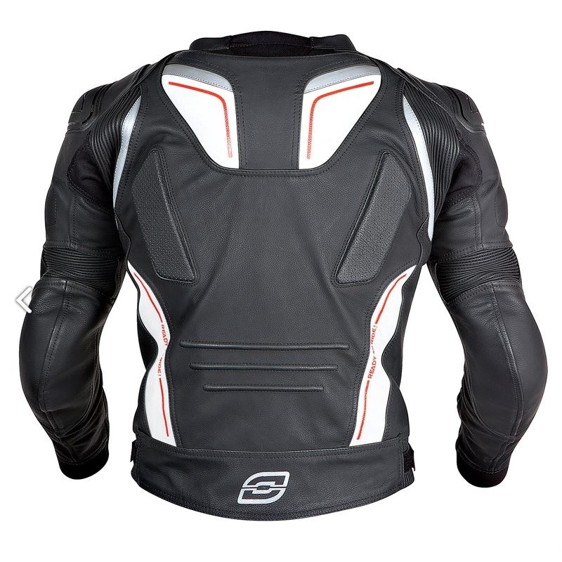 Bunda na motorku Ozone Grip - černo/bílá