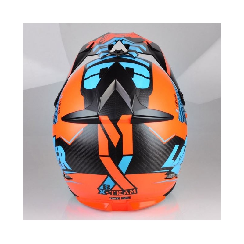 Motokrosová přilba Lazer MX8 X-Team Carbon modro-oranžová výprodej