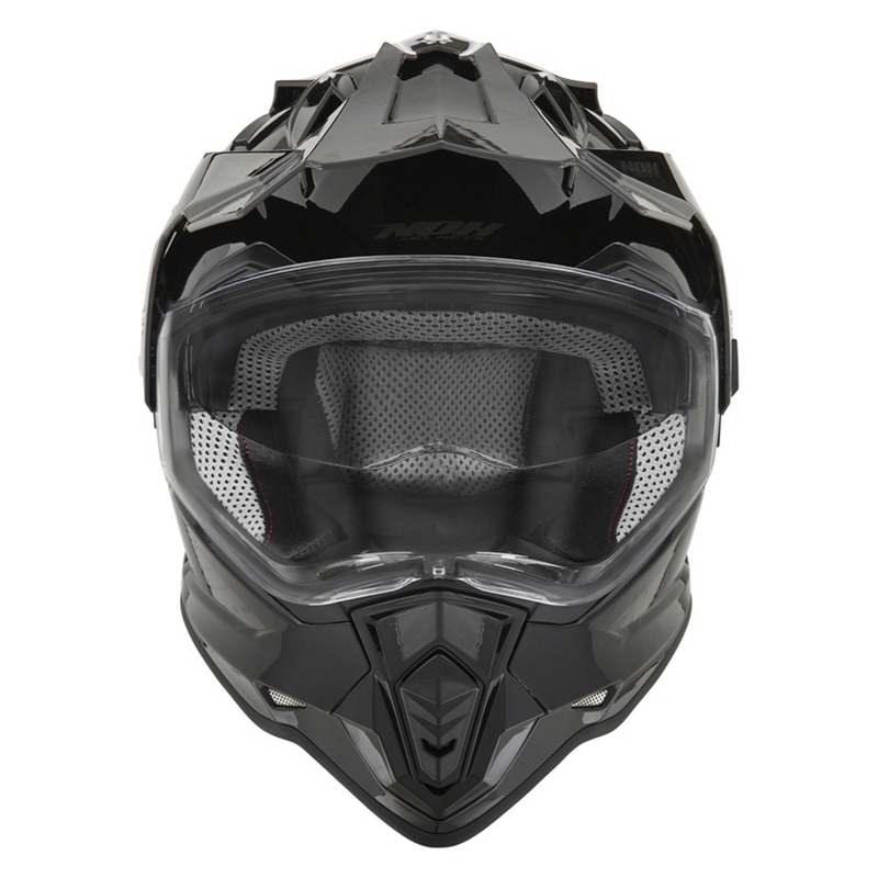 Enduro šalmas NOX N312 juodas blizgus