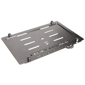 Nerūdijančio plieno pagalvėlė po valstybinio numerio ženklu "Harley Skull