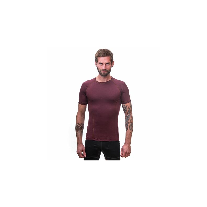 Pánské triko Sensor Merino Air vínové výprodej