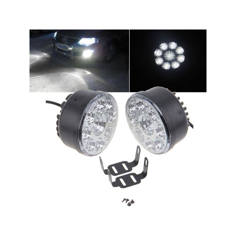 Světla denního osvětlení Superlight  DRL 9 LED diod kulatá