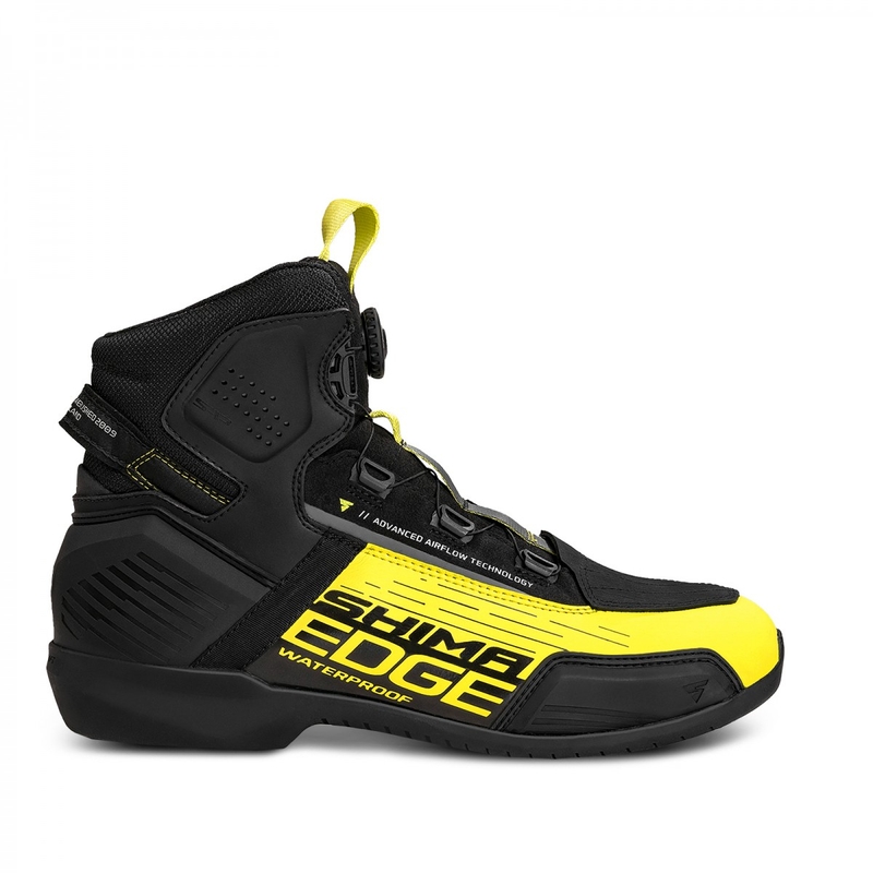 "Shima Edge WP" juodai-fluo geltoni motociklininko batai