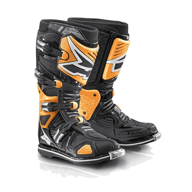 Moto boty AXO A2 černo-fluo oranžové výprodej
