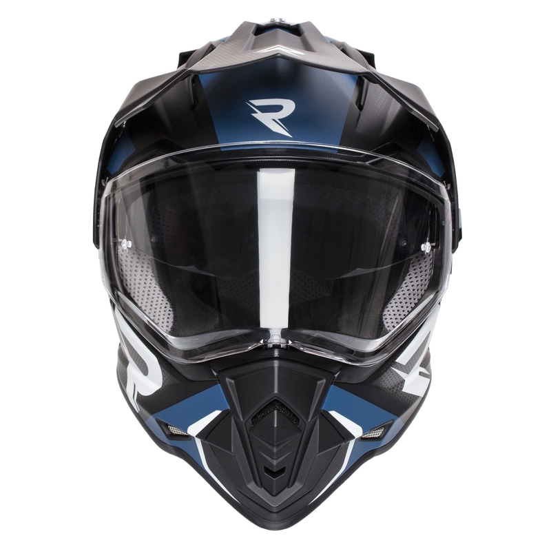 Enduro šalmas Street Racer Tracker juodai mėlynas