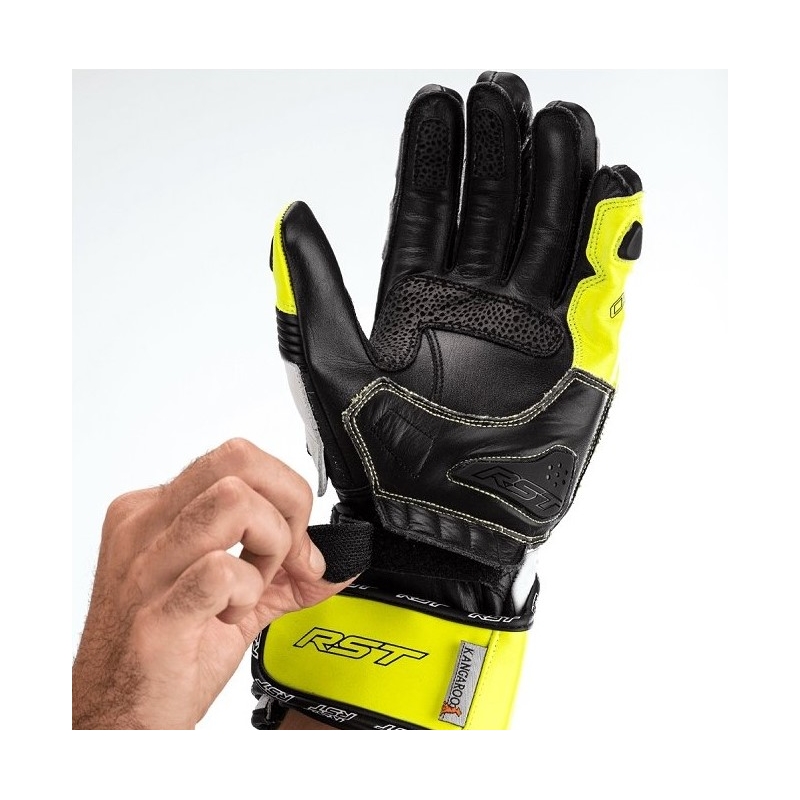 Rukavice na motorku RST Tractech Evo 4 CE černo-bílo-fluo žluté výprodej