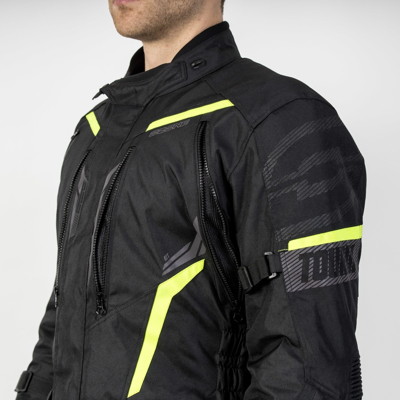 Motociklininko striukė Ozone Tour III black-anthracite-fluo yellow