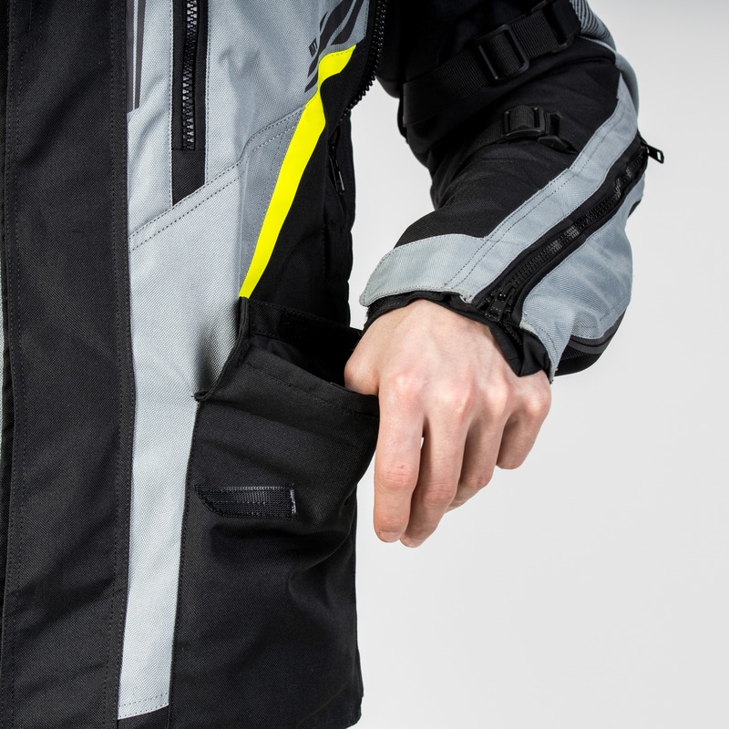 Motociklininko striukė Ozone Tour III black-grey-fluo yellow