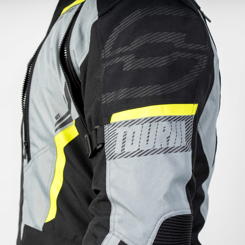 Motociklininko striukė Ozone Tour III black-grey-fluo yellow