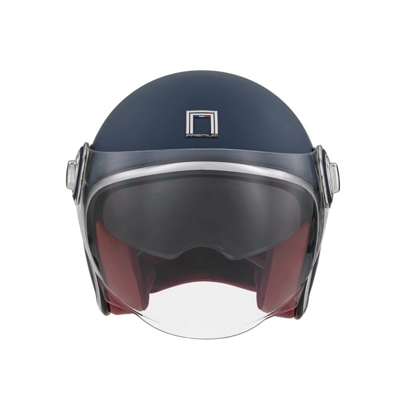 Atviras motociklininko šalmas NOX PREMIUM Heritage blue