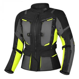 Moteriška Shima Hero 2.0 Black-Gray-Fluo Yellow motociklininko striukė