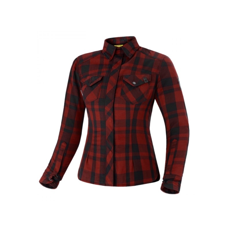 Dámská košile na motorku Shima Renegade červeno-černá výprodej