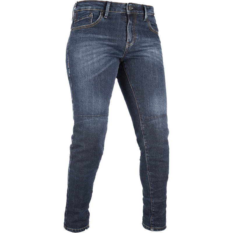 Dámské jeansy na motorku Oxford Original Approved Jeans Slim fit seprané modré výprodej