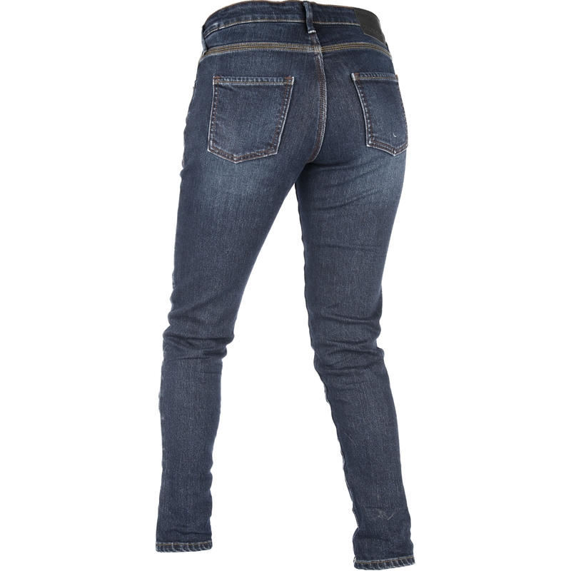 Dámské jeansy na motorku Oxford Original Approved Jeans Slim fit seprané modré výprodej