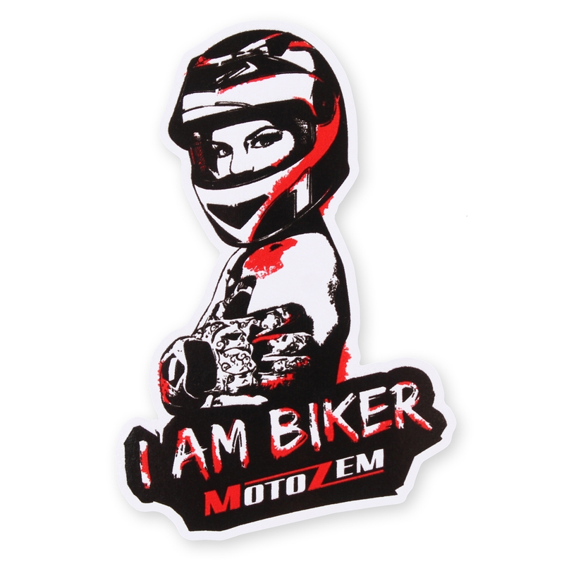 MotoZem I Am Biker Sticker - Moteris