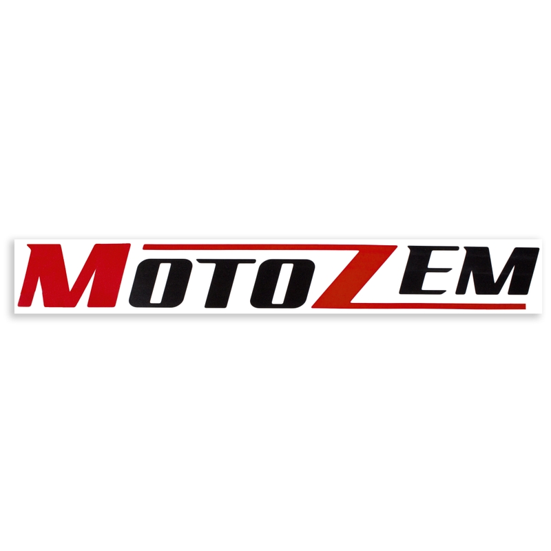 MotoZem logotipo lipdukas juodas