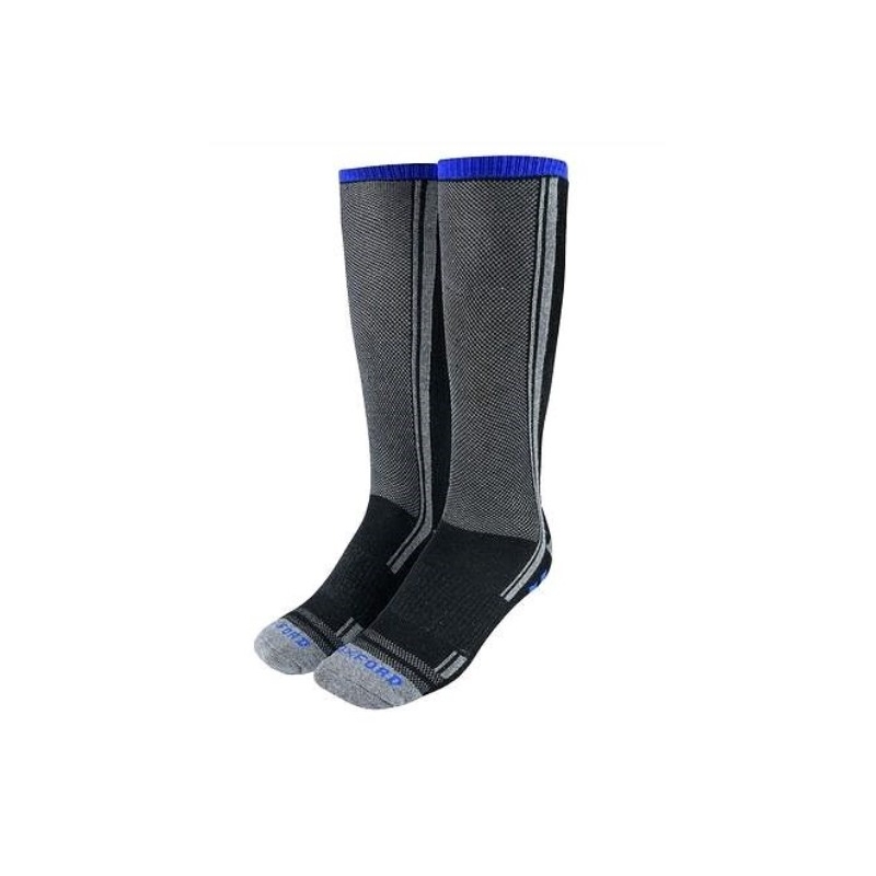 "Oxford COOLMAX®" kojinės pilkai-juodai-mėlynos