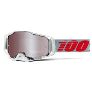 Motokroso akiniai 100% ARMEGA X-Ray-Hiper silver plexi