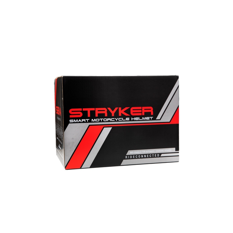Pilno veido motociklo šalmas su tinklelio ausinėmis SENA Stryker blizgiai baltas
