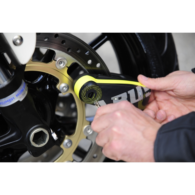 Zámek s alarmem na kotouč Abus Detecto 7000 RS1 žlutý