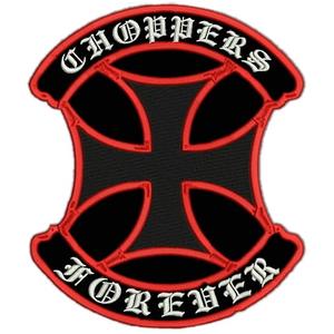 "Patch Choppers" skydas raudonas - didelis