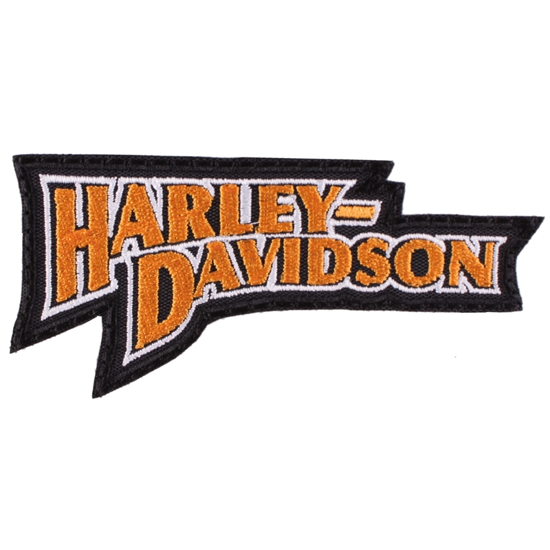Pleistras "Harley Davidson" užrašas oranžinis