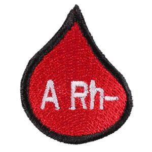 Pleistras su A kraujo grupės lašeliu Rh-