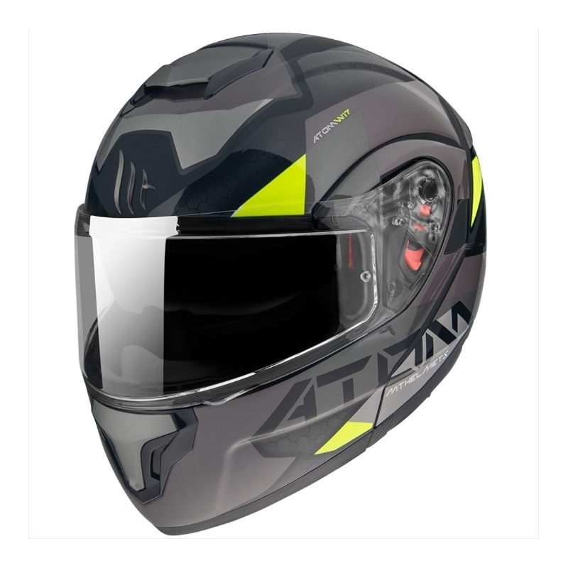 Vyklápěcí přilba na motorku MT Atom SV W17 B2 šedá