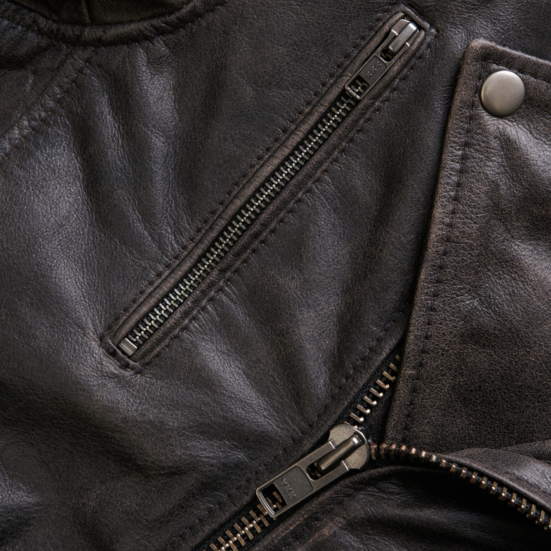 BROGER Ohio Vintage ruda motociklininko striukė išpardavimas