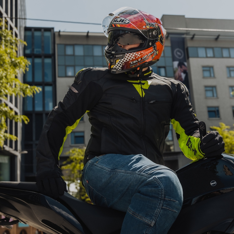 Rebelhorn Vandal juoda-fluo geltona motociklininko striukė išpardavimas