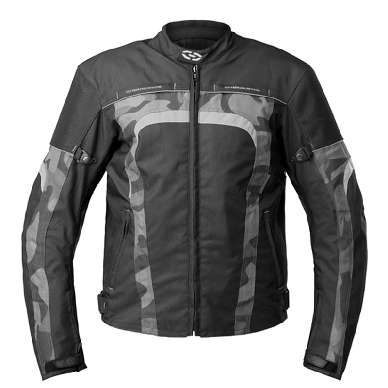 Bunda na motorku 4SQUARE Titan černo-šedá camo výprodej