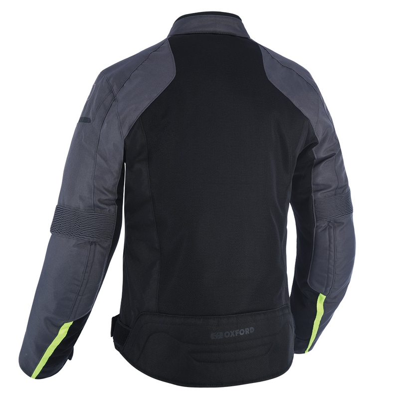 Oxford Delta 1.0 Air juoda-pilka-fluo geltona motociklininko striukė
