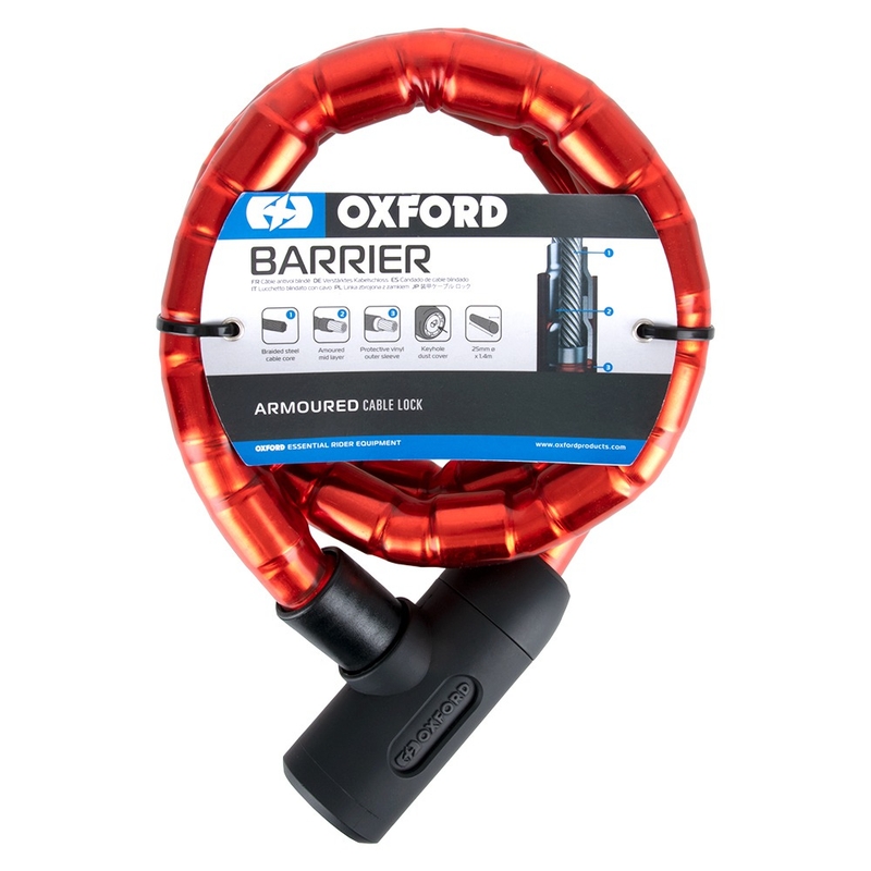 "Oxford Barrier Lock" 1,4 m raudona