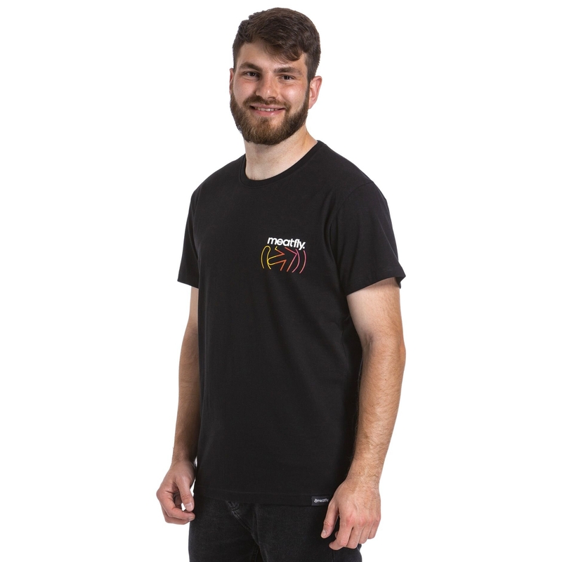 Marškinėliai Meatfly Marmi black išpardavimas