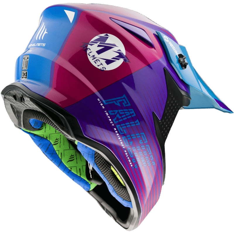 Motokrosová přilba MT Falcon System růžovo-modro-fialová