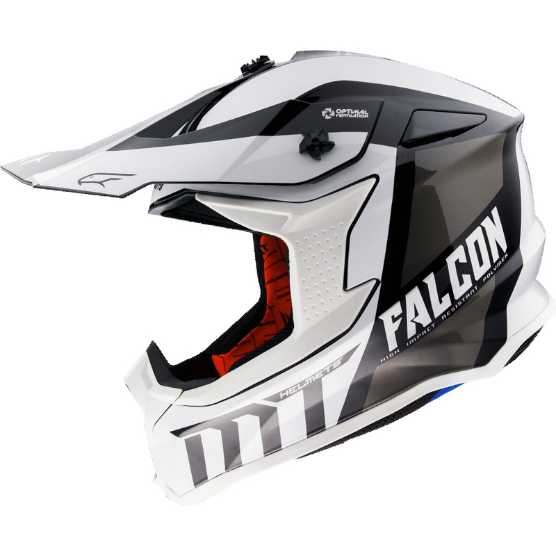 Motokrosová přilba MT Falcon Warrior bílo-černá